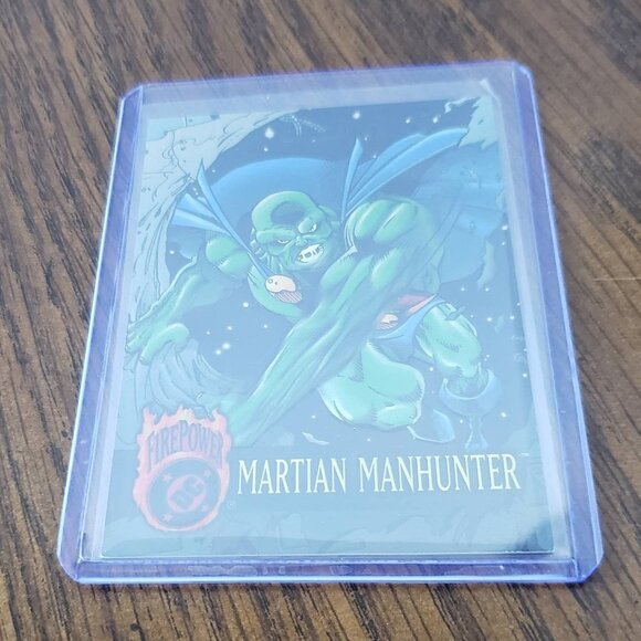 1996 DC Comics Martian Manhunter #4 Outburst Firepower Embossed Card - Picture 2 of 3